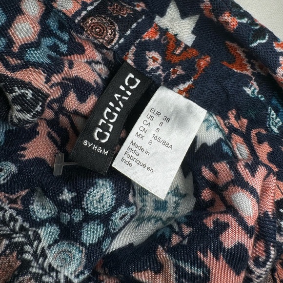 H&M Floral Patterned Long Sleeve Long Blouse Women’s 8 - Picture 5 of 7